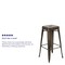 Flash Furniture 30" High Metal Indoor Bar Stool, Gray, PK4 4-ET-31320W-30-GN-R-GG - alternate 4
